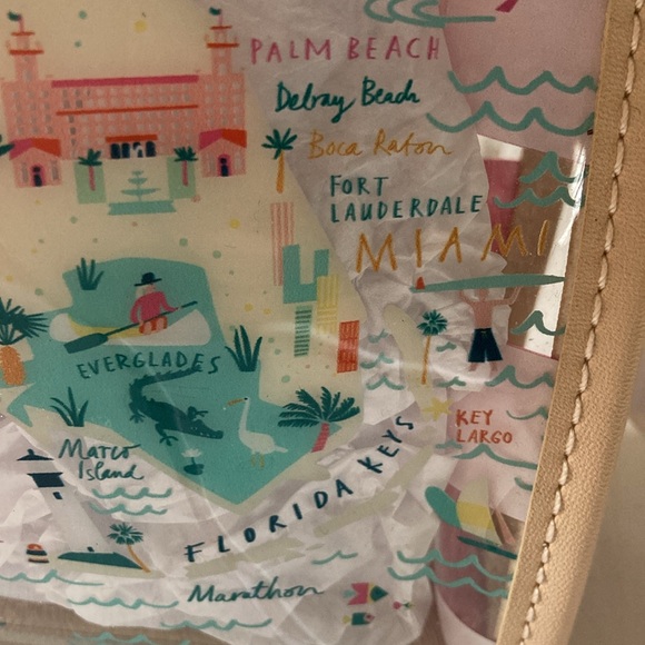 🎈SOLD SPARTINA 449 FLORIDA CLEAR BEACH Wristlet Greetings From Maps Collection - Picture 16 of 16